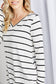 Zenana Full Size Striped V-Neck Long Sleeve Top