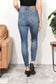Judy Blue Full Size Tummy Control Side Slit & Fray Hem Skinny Jeans