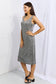 Culture Code Meet Me Halfway Full Size Heart Neck A-Line Dress in Charcoal