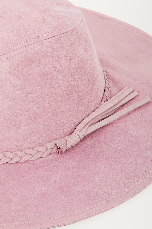 Fame Braided Faux Suede Hat