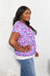 Sew In Love Full Size Open Road Printed Color Block Tee