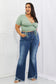Capella Back To Simple Full Size Ribbed Front Scrunched Top in Green