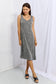 Culture Code Meet Me Halfway Full Size Heart Neck A-Line Dress in Charcoal